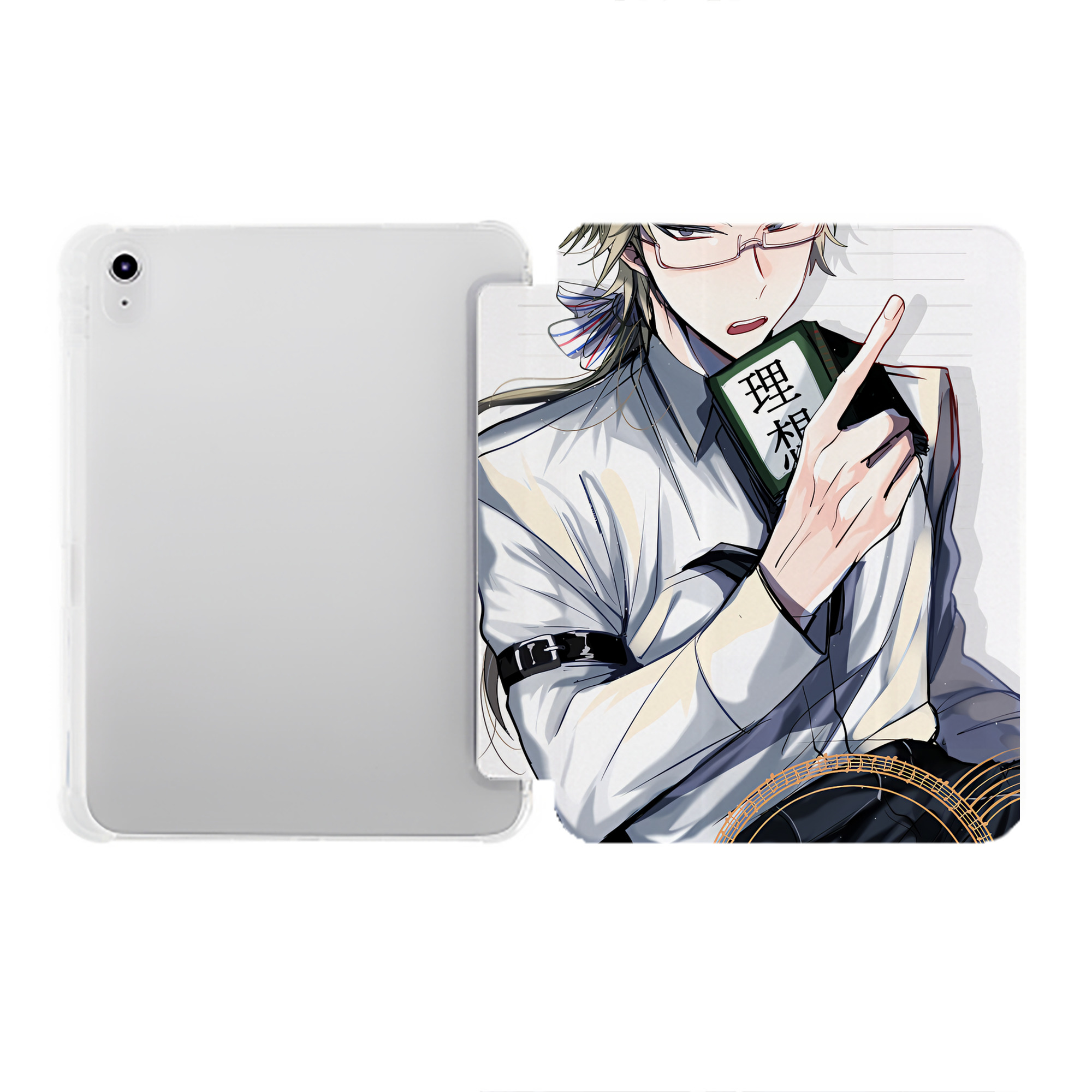（画像用） 文豪ストレイドッグス Bungo Stray Dogs IPad ケース ペン収納付き 三つ折りスタンド PUレザー×シリコン 対応機種9.5/10.5/10.9インチ